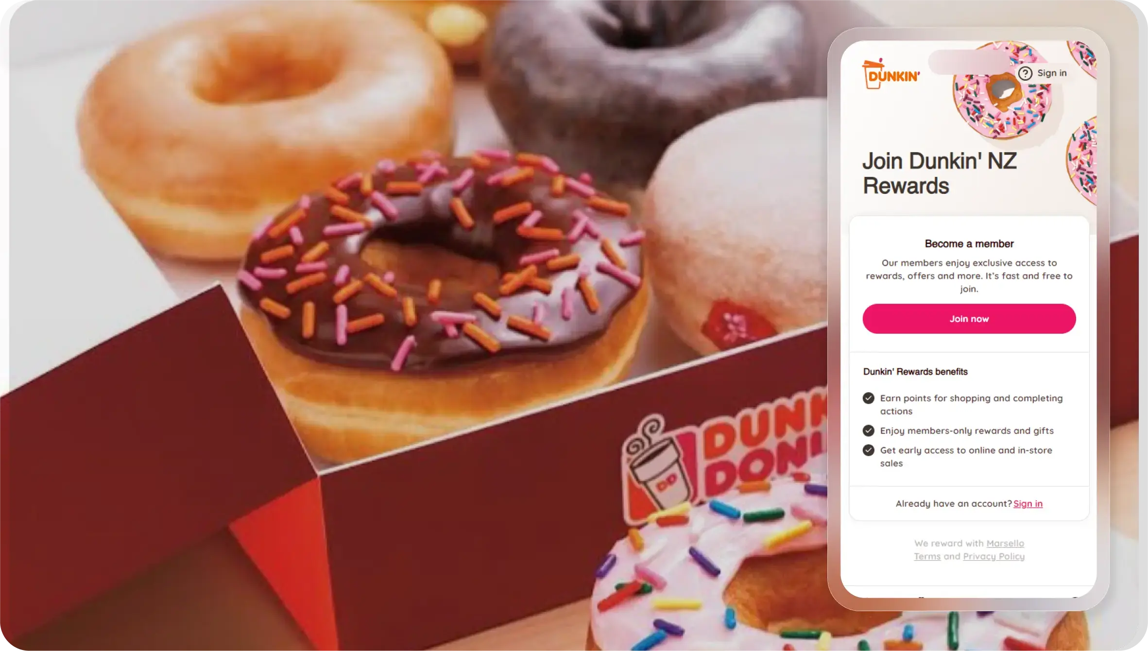 Dunkin-Donuts-Customer-Loyalty-Program-Mobile-Widget