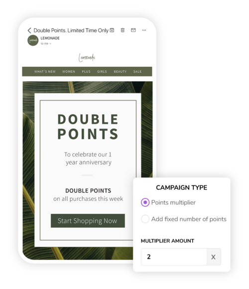 Drive sales with points promotions